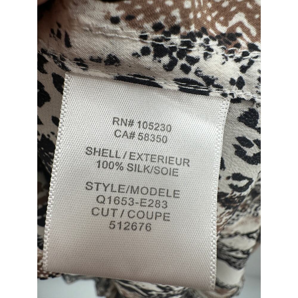 EQUIPMENT FEMME Silk Animal Print Button Down Shirt Dress // S - Picture 9 of 10